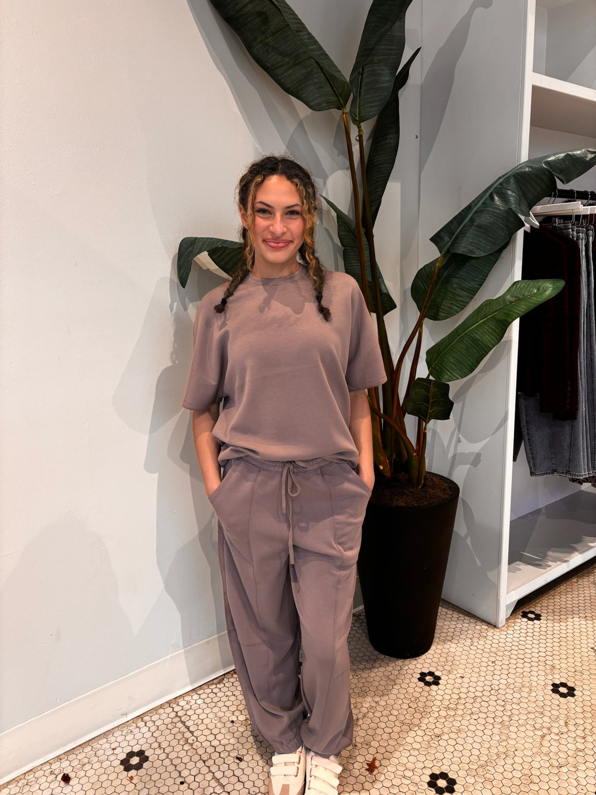 PALOMA SOFT KNIT TOP FOG