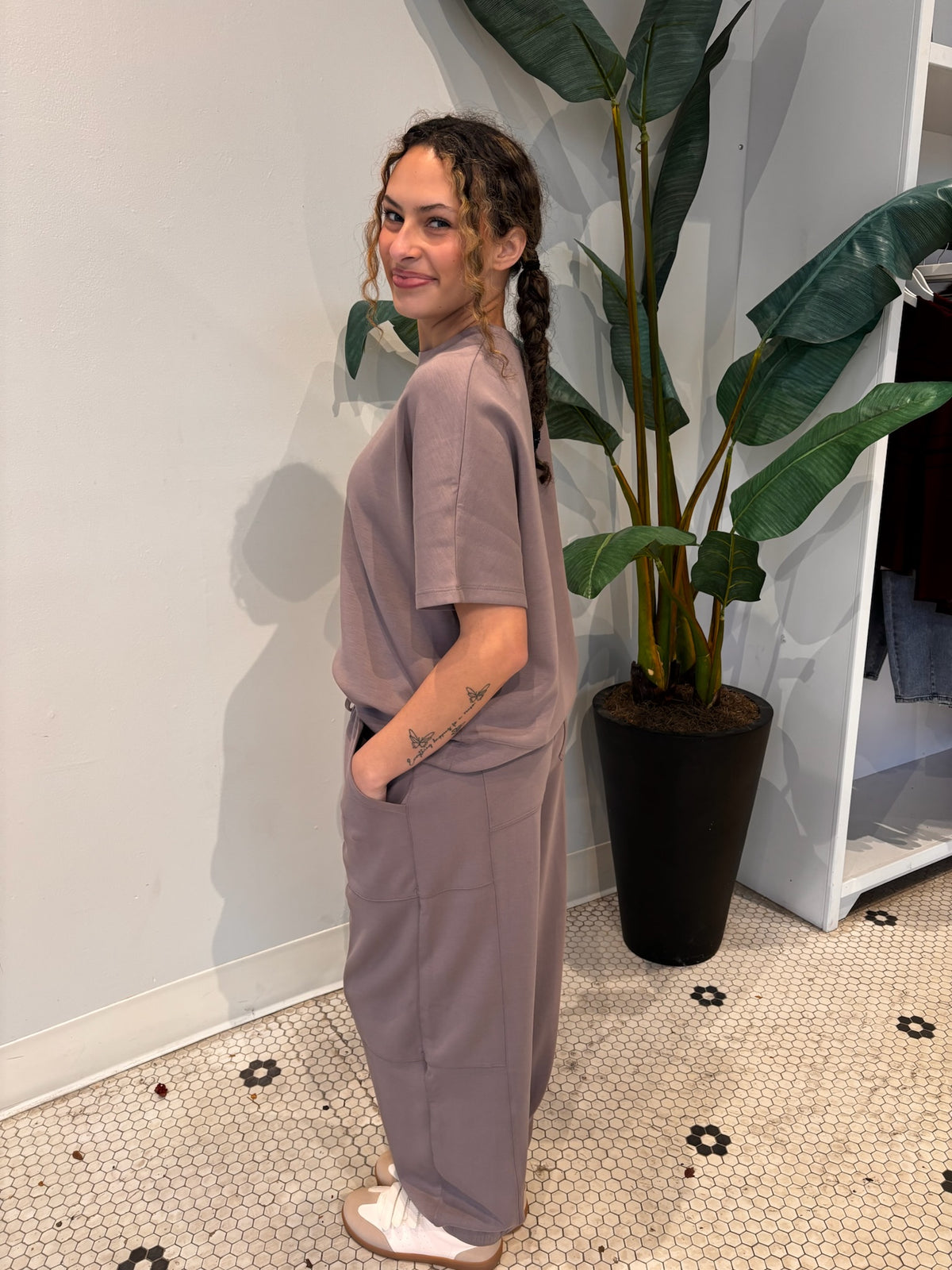 PALOMA SOFT KNIT TOP FOG