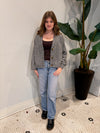 SUMIRE VNECK CARDIGAN DARK GREY