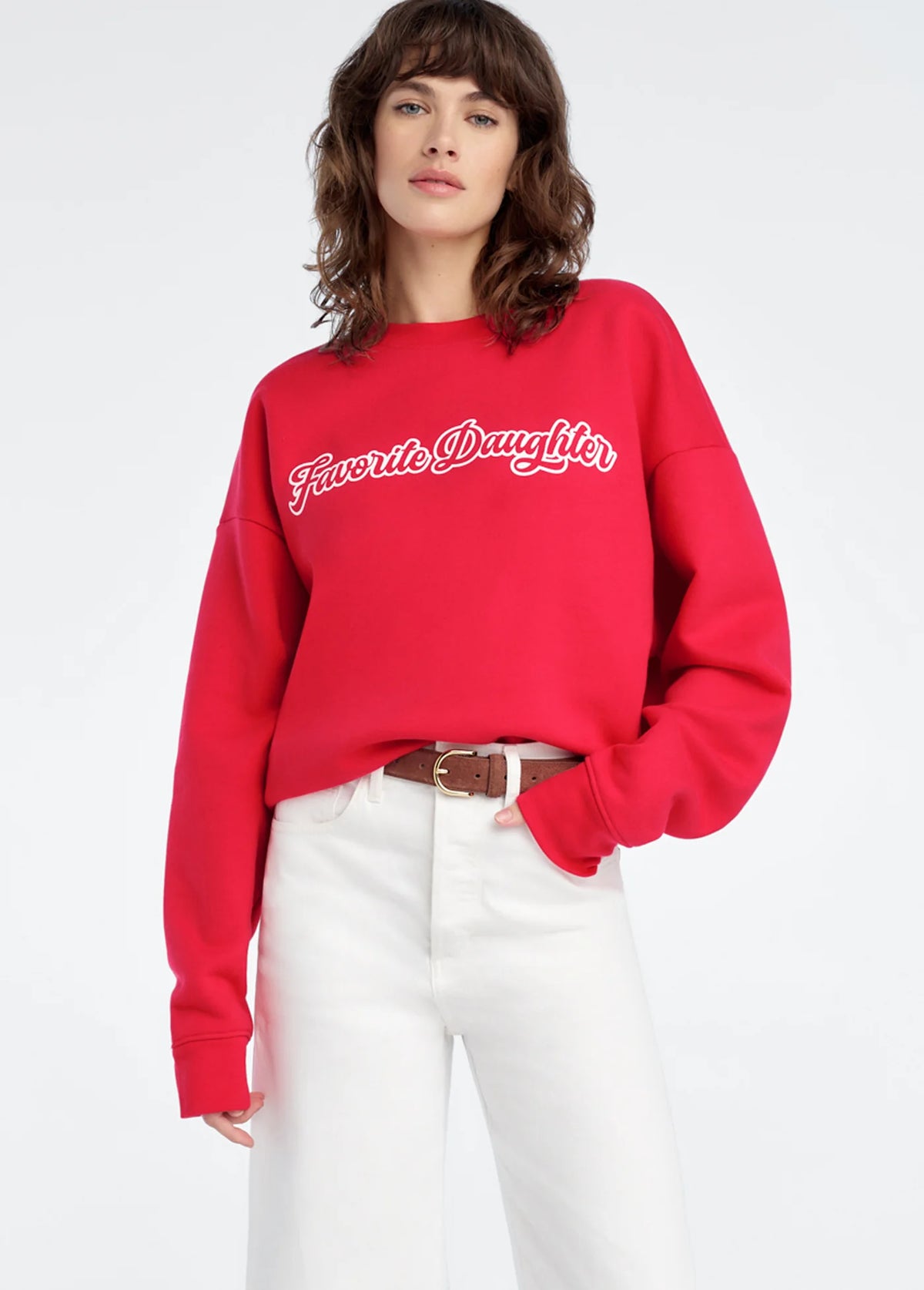 THE VARSITY SWEATSHIRT ROUGE RED & WHITE