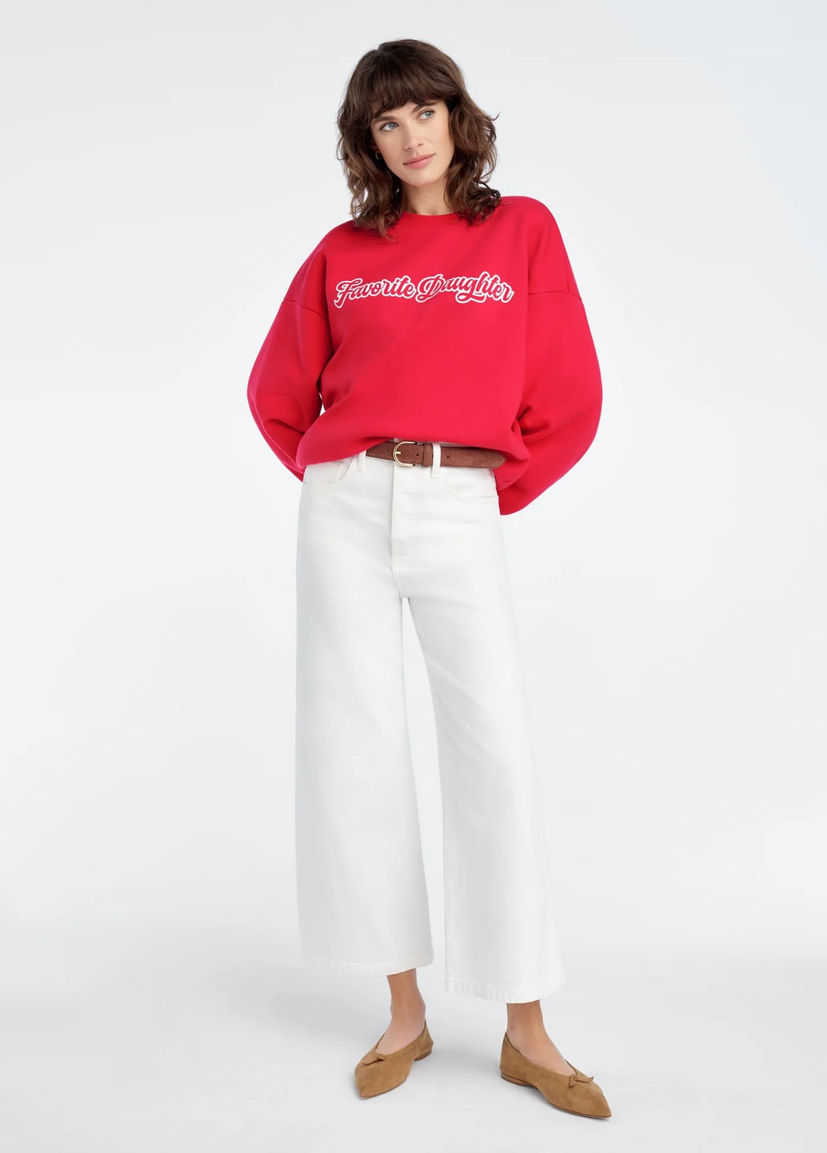 THE VARSITY SWEATSHIRT ROUGE RED & WHITE