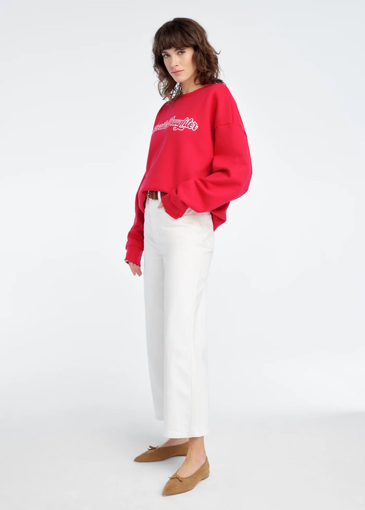 THE VARSITY SWEATSHIRT ROUGE RED & WHITE