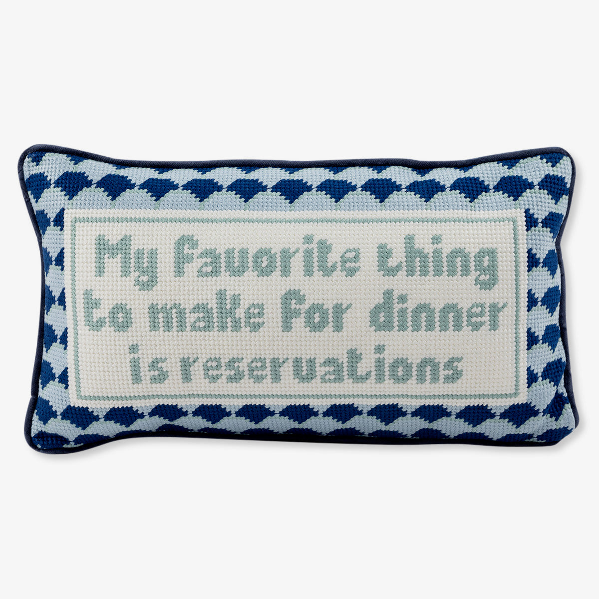RESERVATIONS NEEDLEPOINT PILLOW