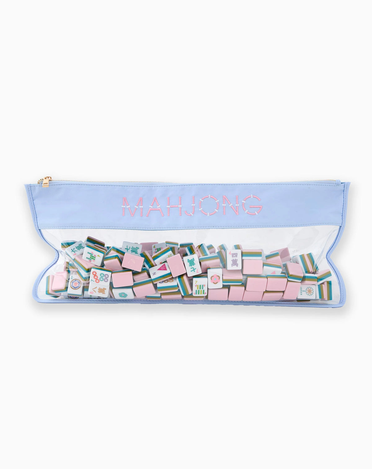 LIGHT BLUE BAMBOO MAHJONG BAG