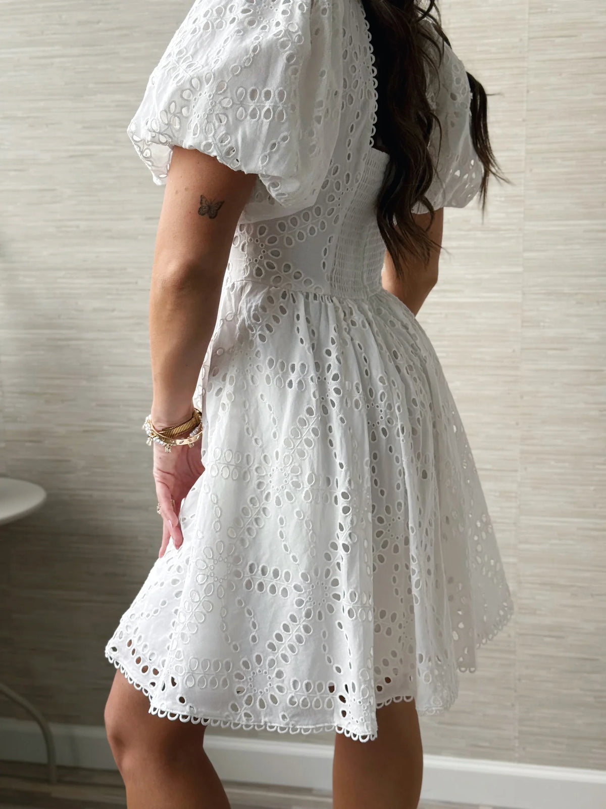 BRIANA DRESS NTRL-ANTIQUE