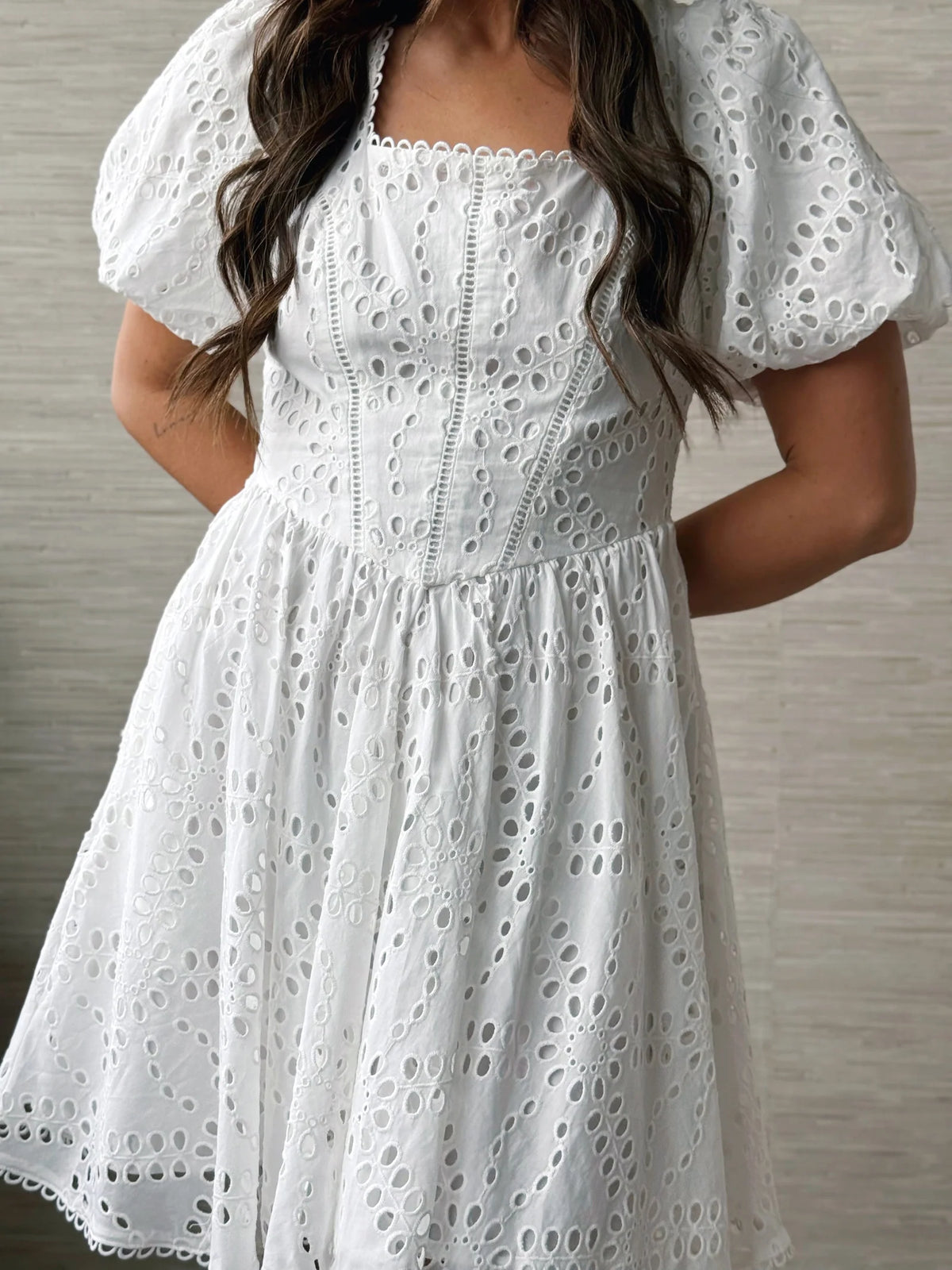 BRIANA DRESS NTRL-ANTIQUE