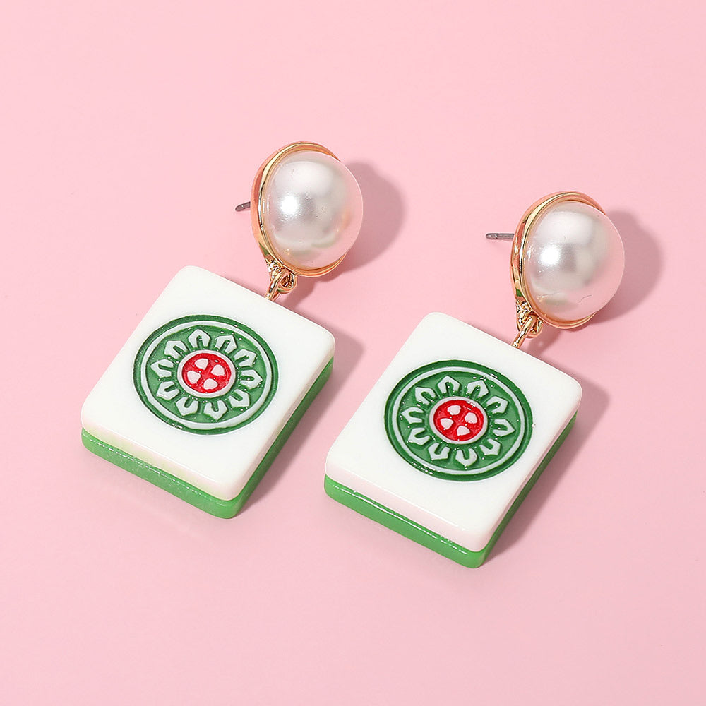 MAHJONG DOT EARRING