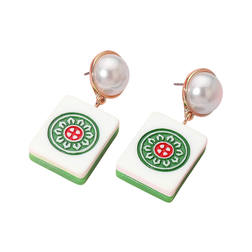 MAHJONG DOT EARRING
