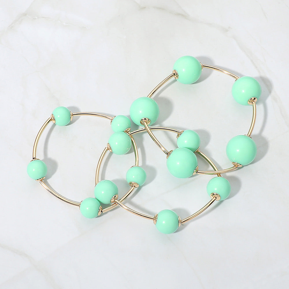 MINT STACKED BRACELETS