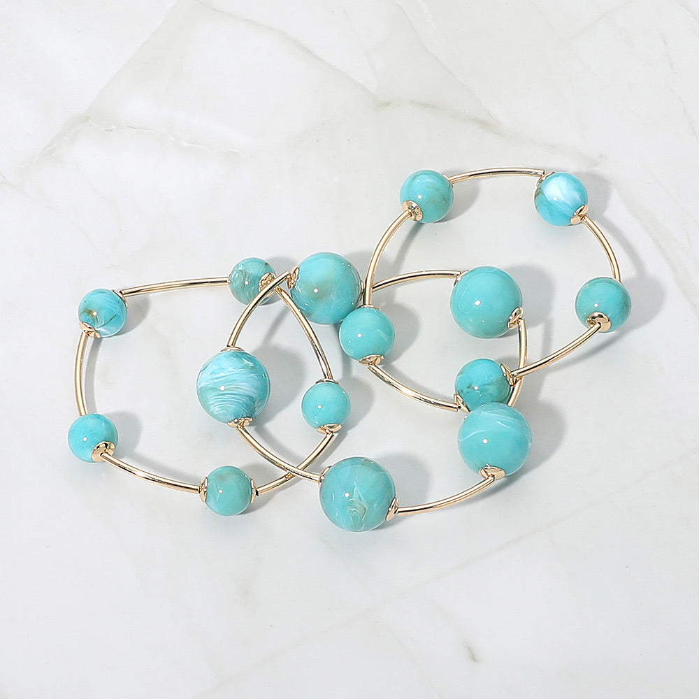 TURQUOISE STACKED BRACELETS
