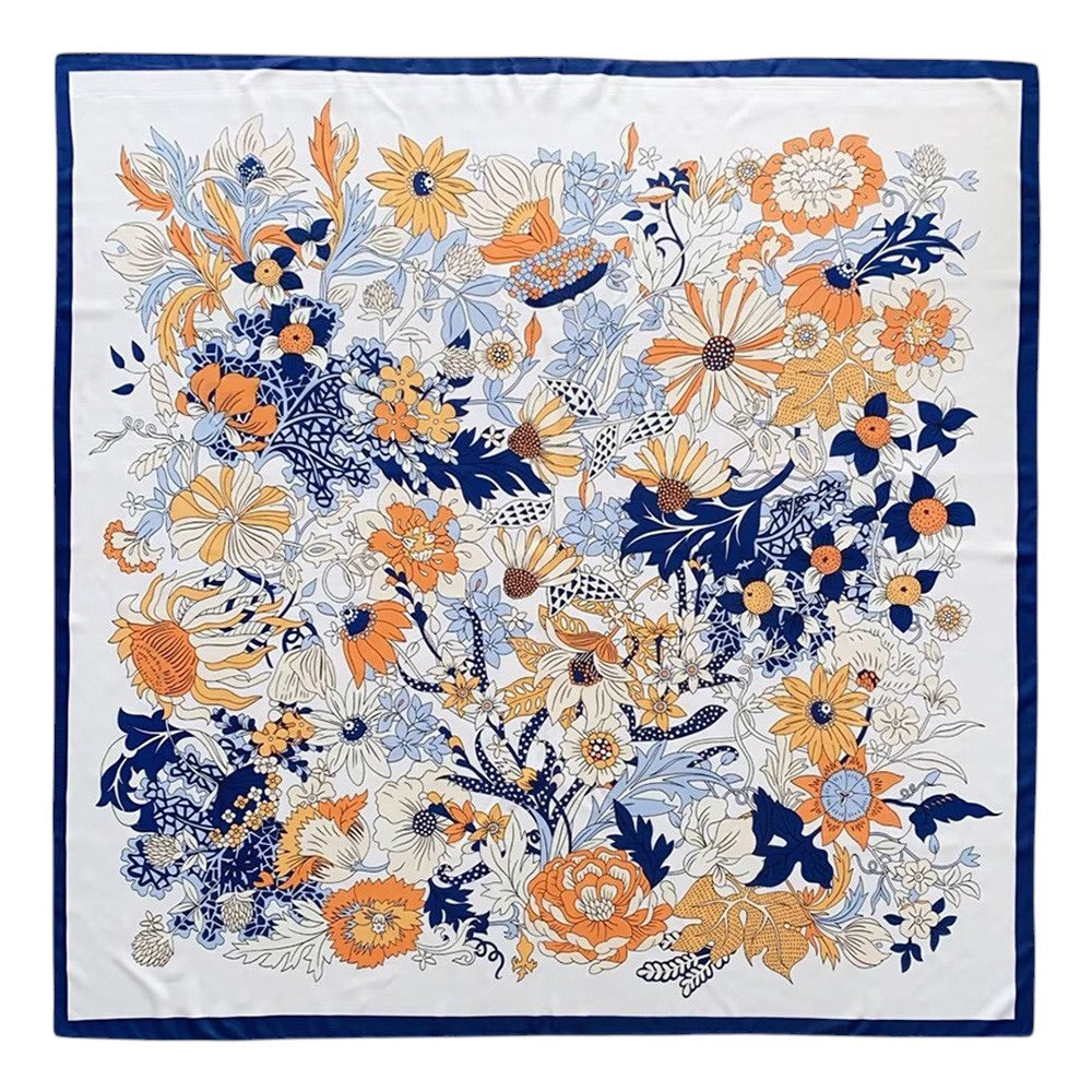 NAVY FLORAL SCARF