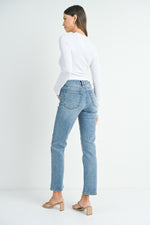 CLEAN STRETCH STRAIGHT MEDIUM DENIM