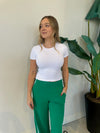 ROXI SS CREW NECK TOP WHITE