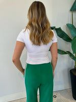 ROXI SS CREW NECK TOP WHITE