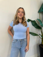 ROXI SS CREW NECK TOP BLUE FALLS