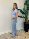 CLEAN STRETCH STRAIGHT LIGHT DENIM