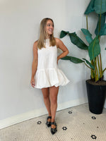 WHITE LINEN BUBBLE MINI