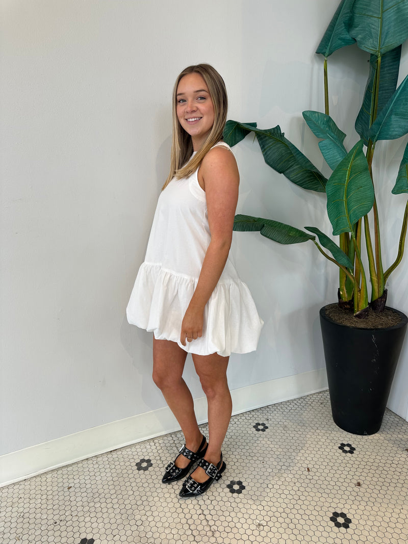 WHITE LINEN BUBBLE MINI