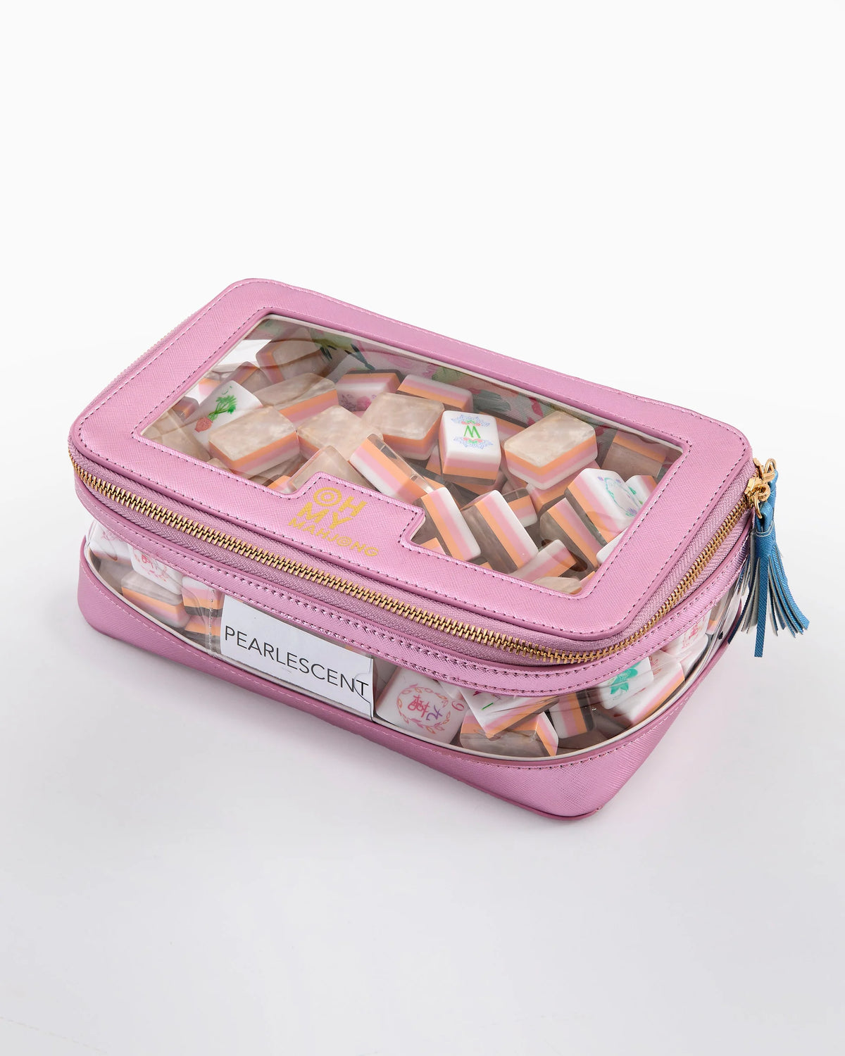 METALLIC LIGHT PINK TILE STORAGE BAG