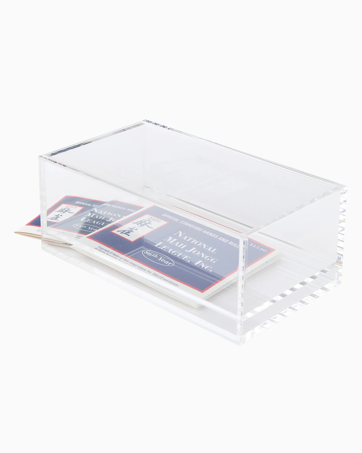 Mahjong Acrylic Box Clear Lid