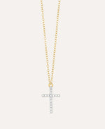GOLD BELIEVE CROSS NECKLACE