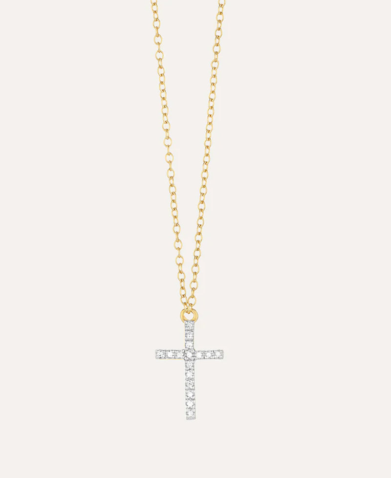 GOLD BELIEVE CROSS NECKLACE