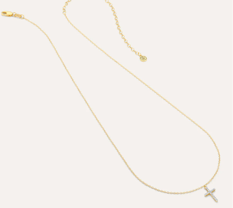 GOLD BELIEVE CROSS NECKLACE