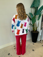WHITE MULTI PEEPS SWEATSHIRT