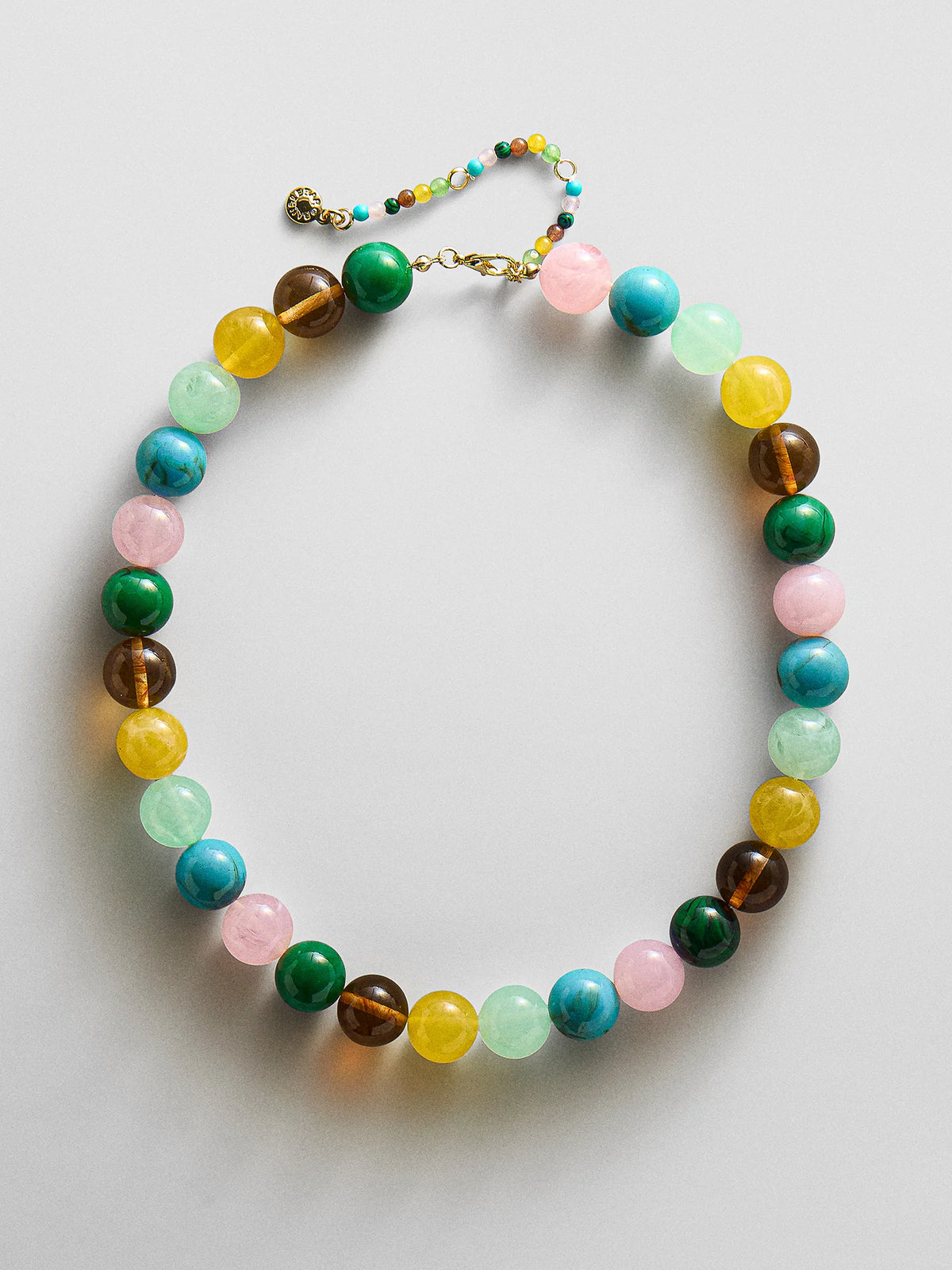MINI JANE BEADED NECKLACE NATURAL MULTI