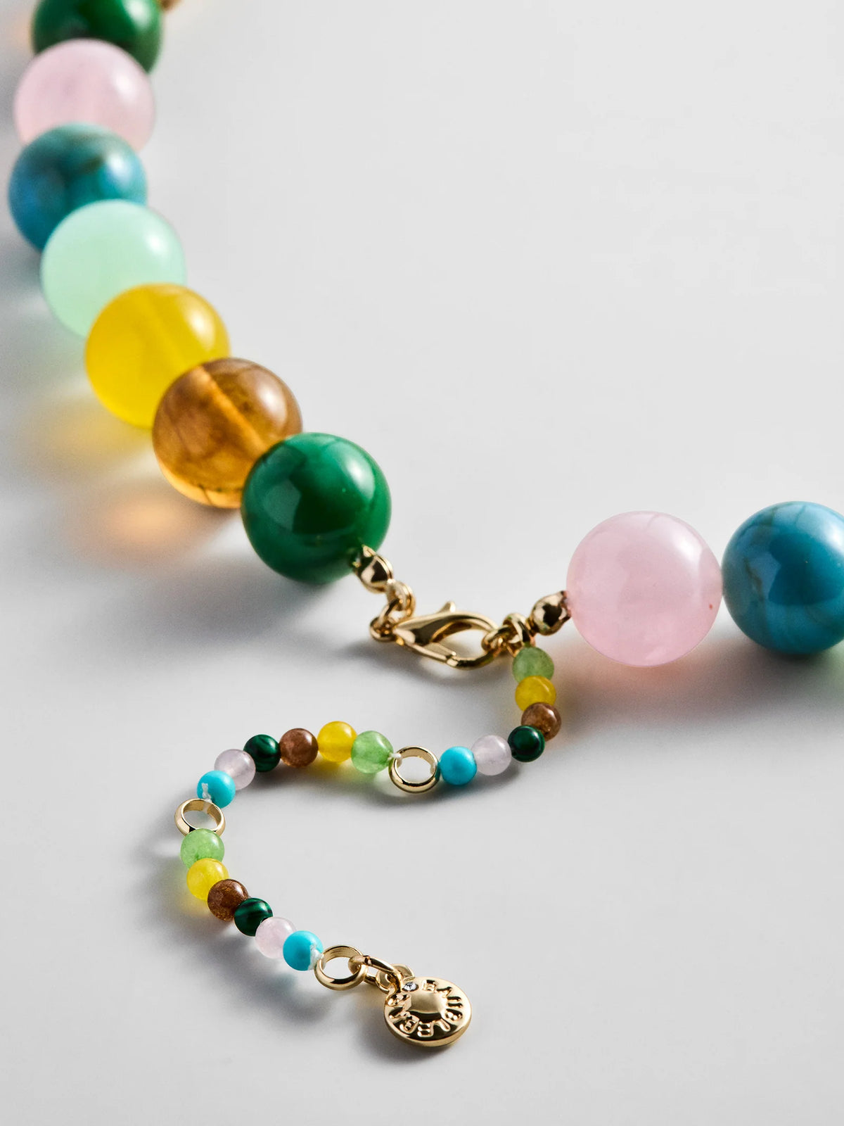 MINI JANE BEADED NECKLACE NATURAL MULTI