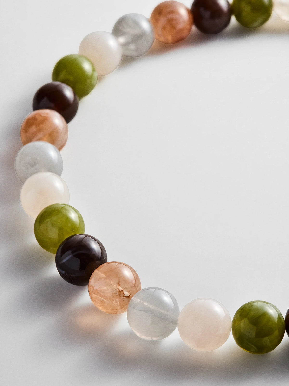 MINI JANE BEADED NECKLACE EARTH TONES