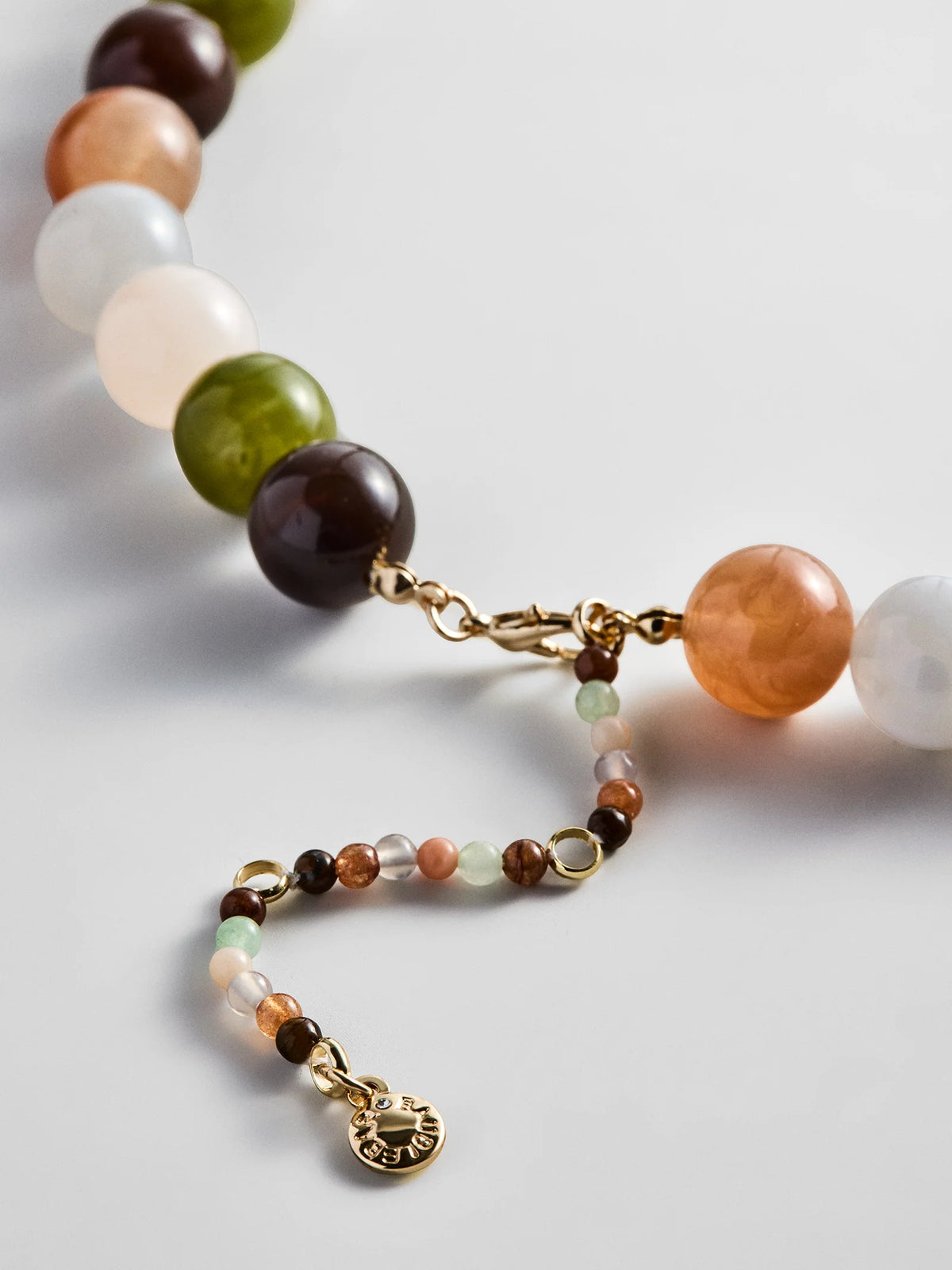 MINI JANE BEADED NECKLACE EARTH TONES