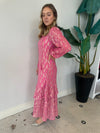 PINK JACQUARD HARMONY DRESS