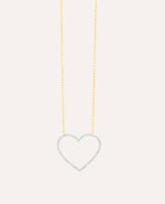 SILVER LININGS HEART PENDANT NECKLACE