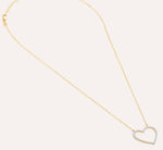 SILVER LININGS HEART PENDANT NECKLACE