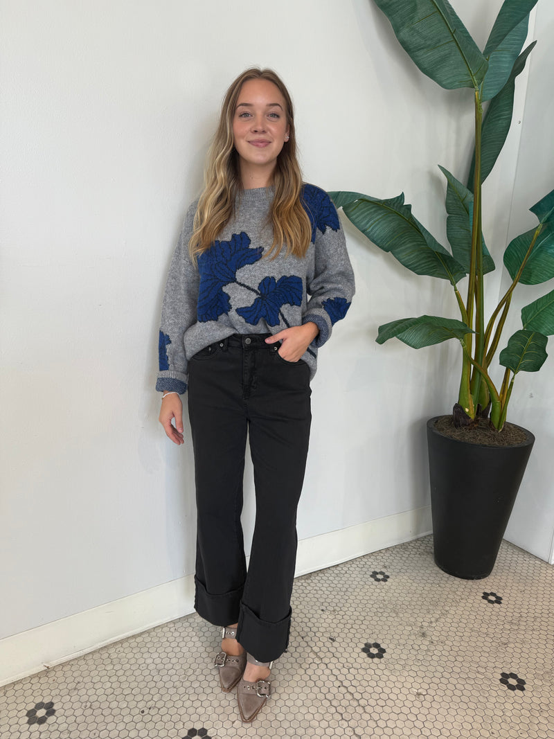 BENNETT INTARSIA FLOWER SWEATER