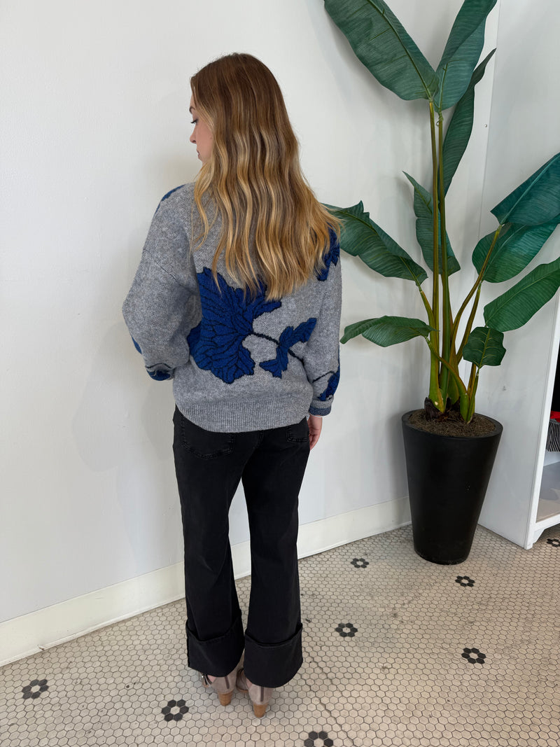BENNETT INTARSIA FLOWER SWEATER