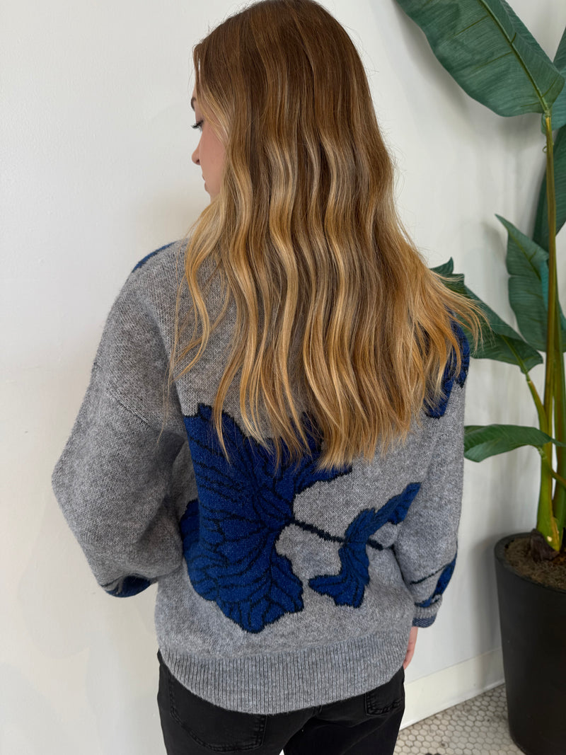 BENNETT INTARSIA FLOWER SWEATER