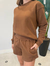 COTTON LOUNGE SHORTS COCOA DUST