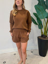 COTTON LOUNGE SHORTS COCOA DUST