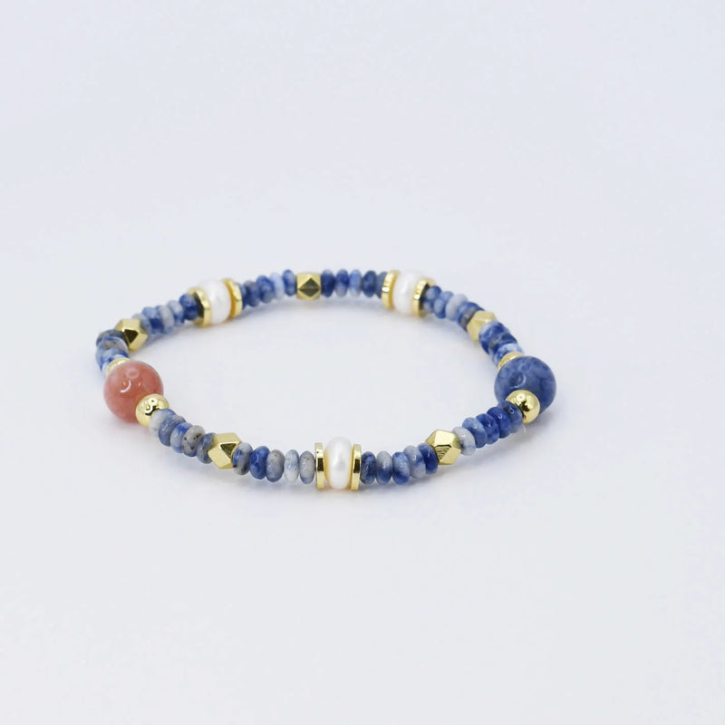 OCEAN BLUE BEADED BRACELET
