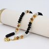 BROOKE BLACK AND BROWN GEMSTONE NECKLACE