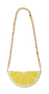 LEMON BEADED BAG