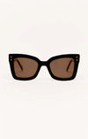 CONFIDENTIAL POLISHED BLACK/BROWN SUNGLASSES
