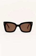 CONFIDENTIAL POLISHED BLACK/BROWN SUNGLASSES