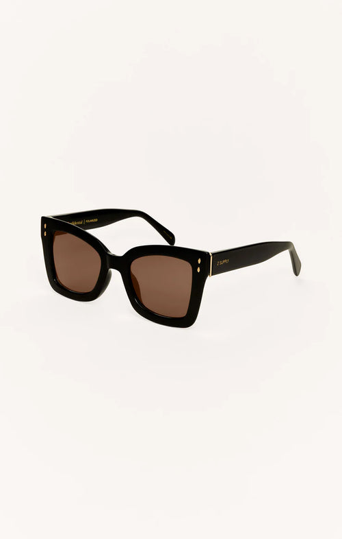 CONFIDENTIAL POLISHED BLACK/BROWN SUNGLASSES