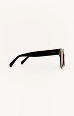 CONFIDENTIAL POLISHED BLACK/BROWN SUNGLASSES