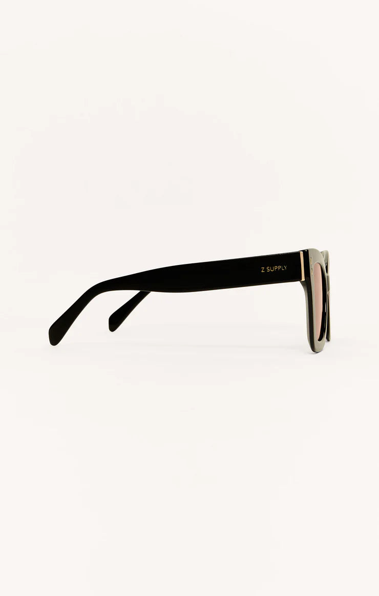 CONFIDENTIAL POLISHED BLACK/BROWN SUNGLASSES