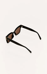 CONFIDENTIAL POLISHED BLACK/BROWN SUNGLASSES