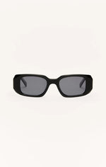 OFF DUTY POLISHED BLK SUNGLASSES